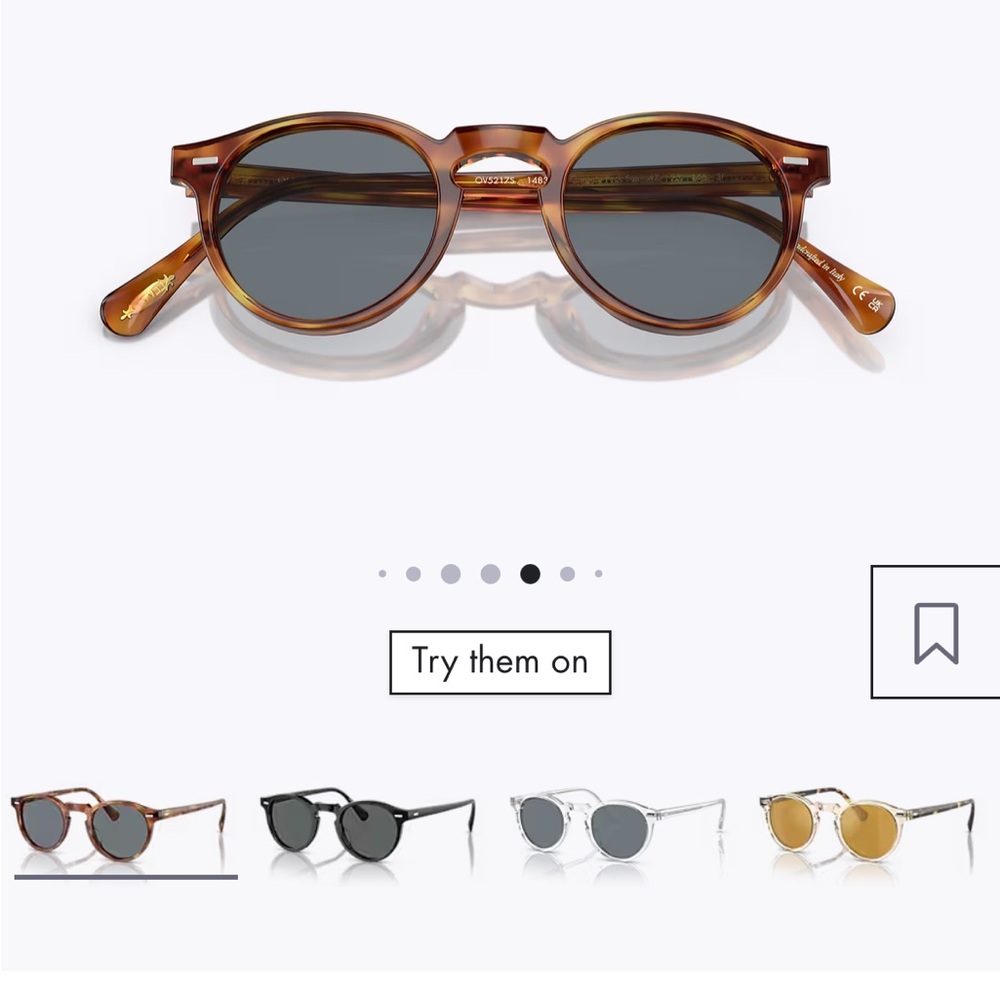 Oliver Peoples Brown Round Sunglasses